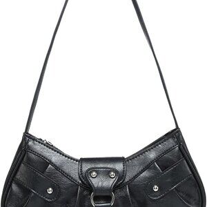 Women's Pleated Hobo Shoulder Bag PU Leather Clutch Handbag